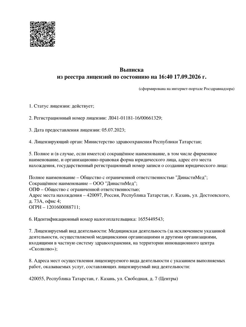 Скан лицензии